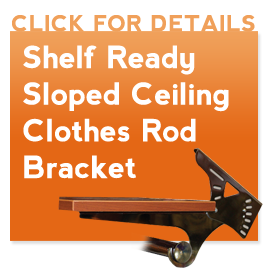 Featured image of post Slanted Ceiling Closet Rod Bracket You can also support a wooden or metal closet rod from the underside of a shelf or from the ceiling by means of brackets or hooks