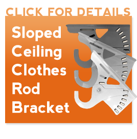 Featured image of post Sloped Ceiling Closet Rod Bracket Would like to install closet rods in these areas but the roof slants and there are no exposed beams